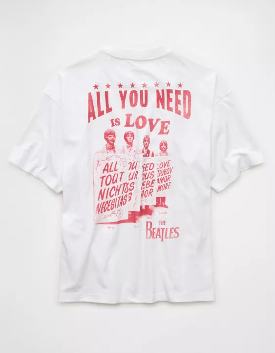 American Eagle AE Boxy The Beatles Graphic T-Shirt