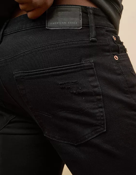 American Eagle AE AirFlex+ Athletic Skinny Patched Jean
