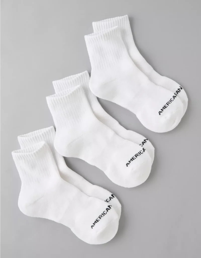 American Eagle AE Quarter Crew Socks 3-Pack