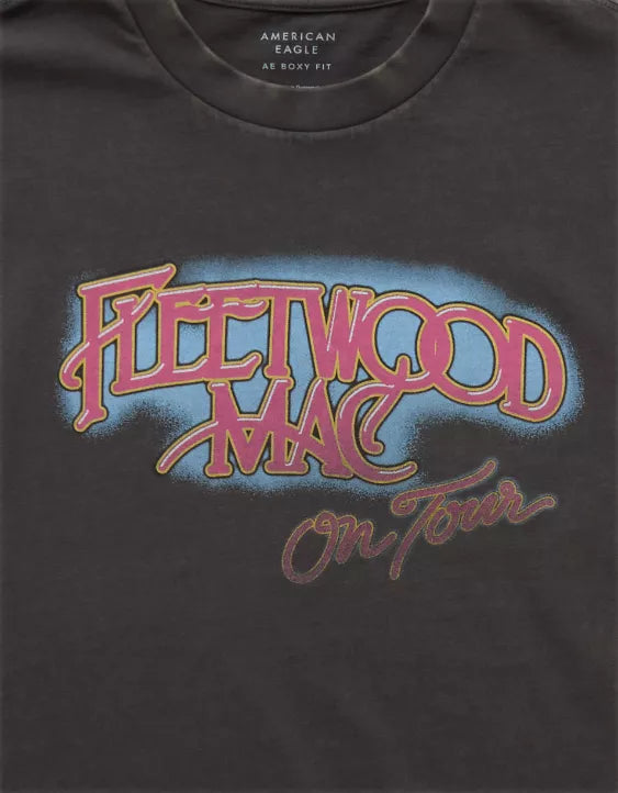 American Eagle AE Boxy Fleetwood Mac Graphic T-Shirt