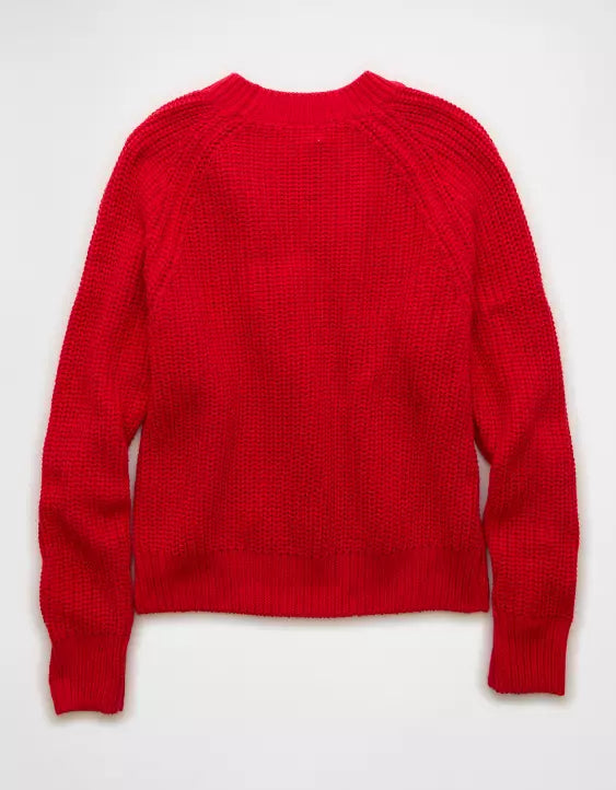 American Eagle AE Crew Neck Raglan Sweater