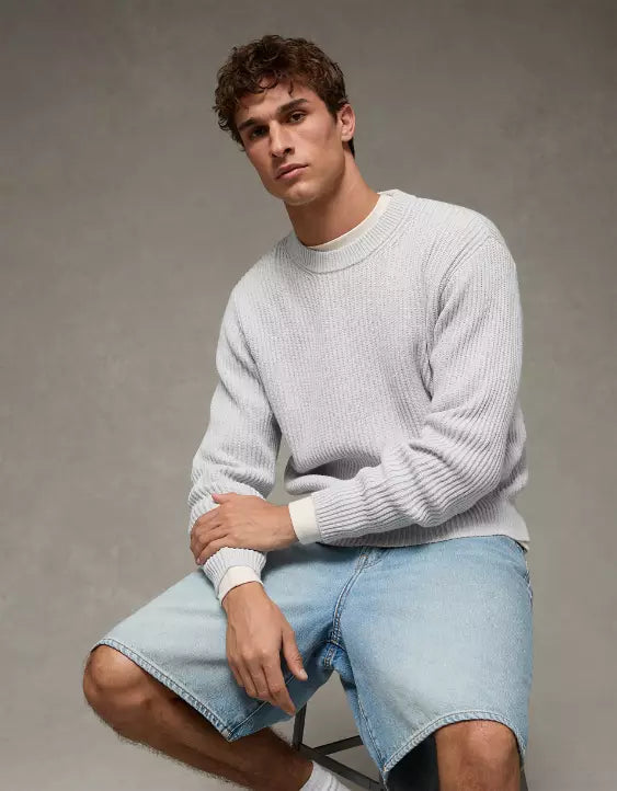 American Eagle AE Fisherman Crew Neck Sweater
