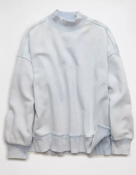 American Eagle AE Everyday Luxe Mock Neck Sweatshirt