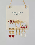 American Eagle AE Valentine's Day Earrings 6-Pack