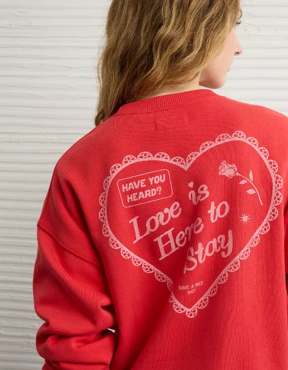 American Eagle AE Valentine's Day Graphic Sweatshirt