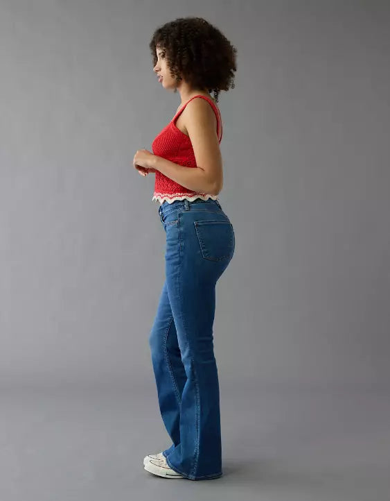 American Eagle AE Next Level Curvy Super High-Waisted Flare Jean