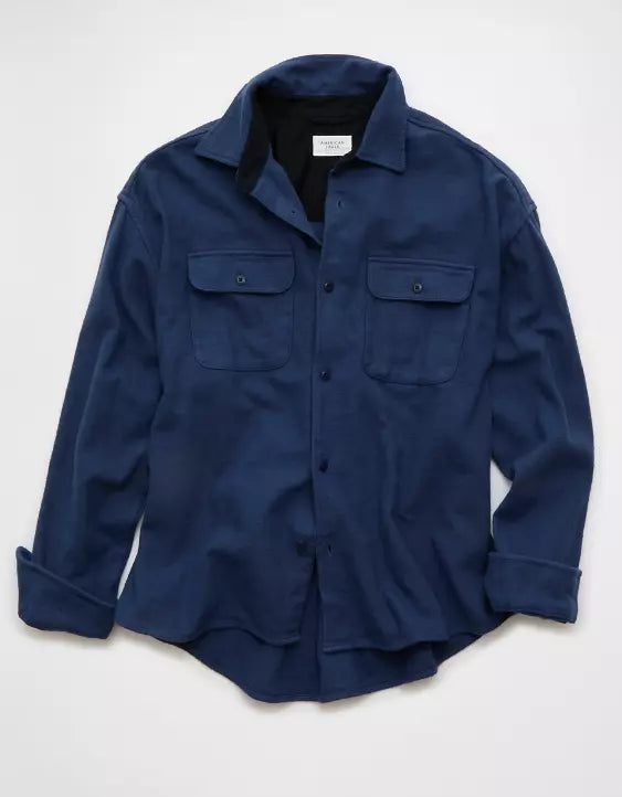 American Eagle AE Boxy Flannel Shirt