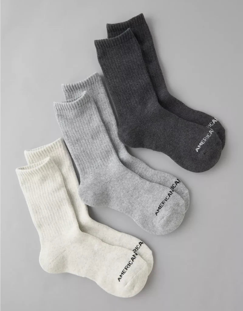 American Eagle AE Crew Socks 3-Pack