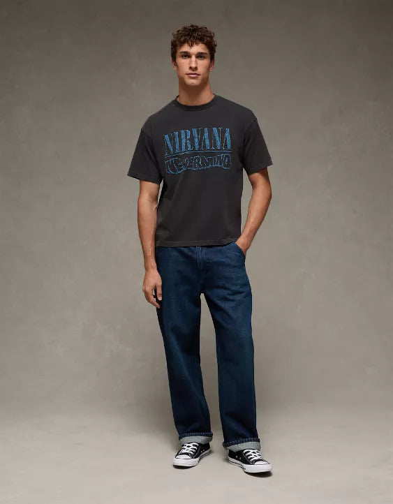 American Eagle AE Boxy Nirvana Graphic T-Shirt