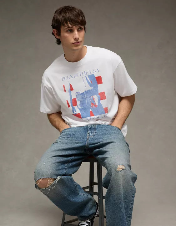 American Eagle AE Boxy Bruce Springsteen Graphic T-Shirt