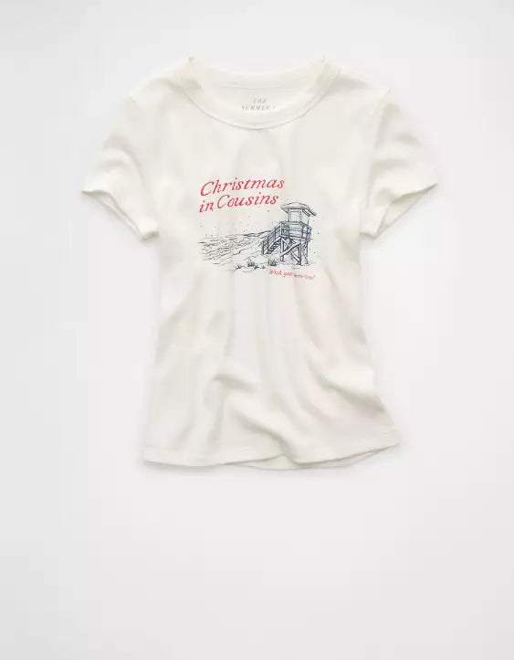 American Eagle AE x The Summer I Turned Pretty Graphic Baby Tee