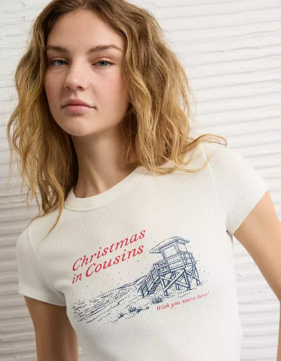American Eagle AE x The Summer I Turned Pretty Graphic Baby Tee