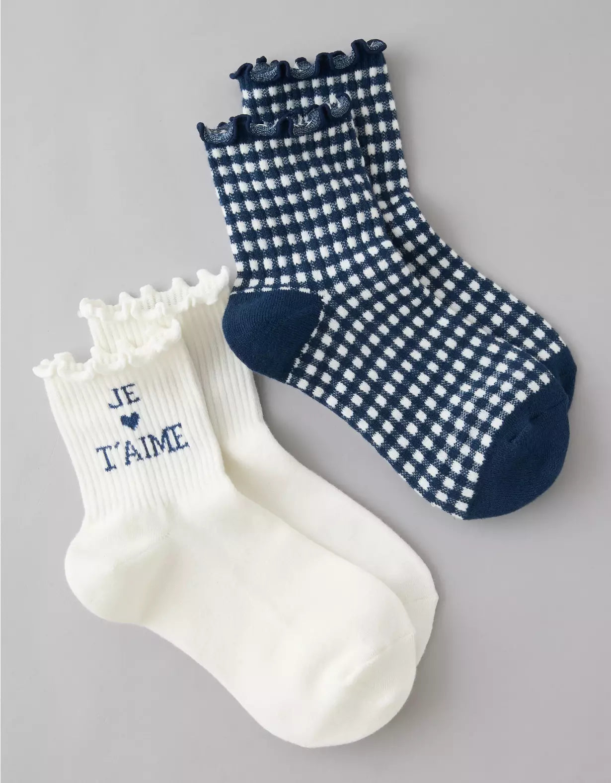 American Eagle AE Valentine's Day Cropped Crew Socks 2-Pack
