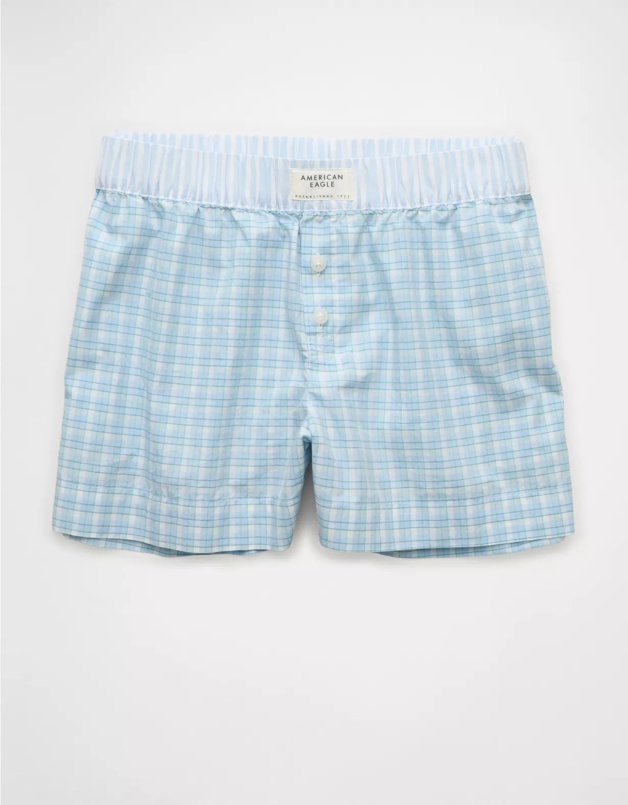 American Eagle AE Plaid Boxer Sleep Short