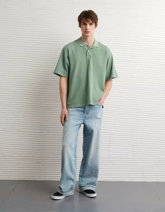 American Eagle AE Boxy Polo Shirt
