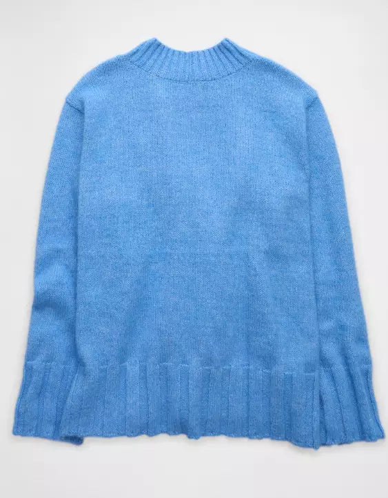 American Eagle AE Oversized Faux Mohair Wide Cuff Sweater