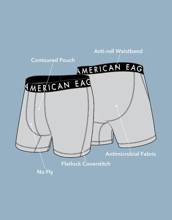 American Eagle AEO Men's Eggplants 6″ Flex Boxer Brief