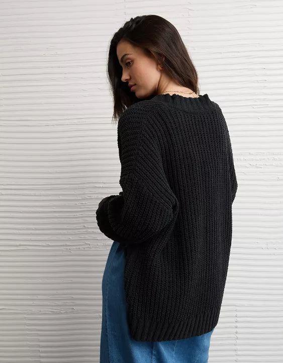 American Eagle AE Chenille Cardigan Sweater