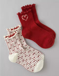 American Eagle AE Valentine's Day Cropped Crew Socks 2-Pack