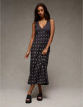 American Eagle AE V-Neck Slip Midi Dress
