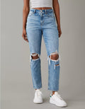 American Eagle AE Strigid Ripped Mom Jean