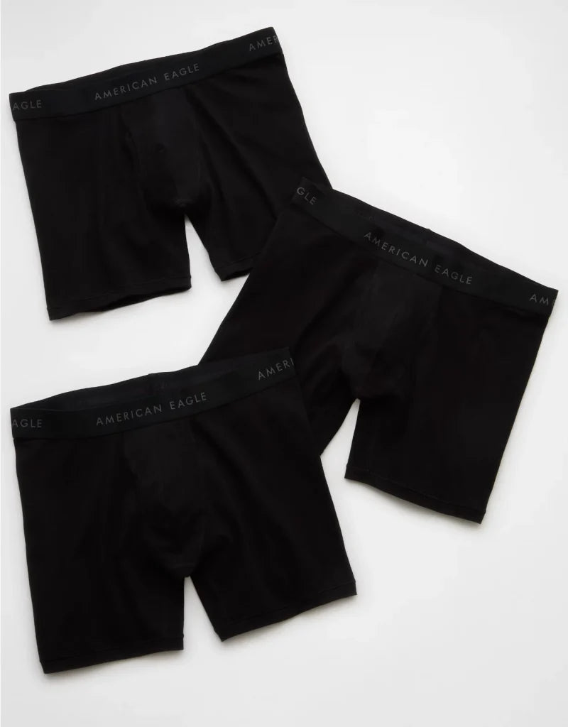 American Eagle AEO Men's 6″ Classic Boxer Brief 3-Pack
