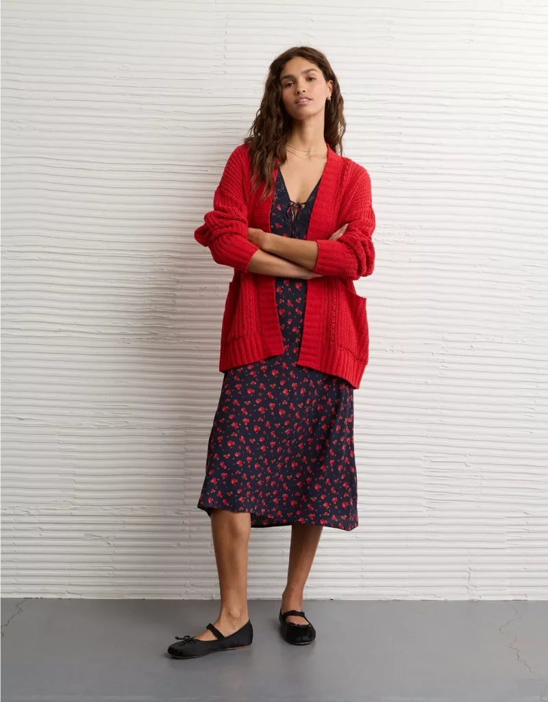 American Eagle AE Chenille Cardigan Sweater
