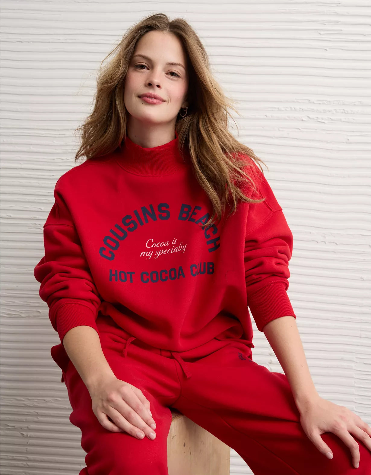 American Eagle AE x The Summer I Turned Pretty Mock Neck Sweatshirt