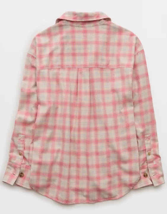 American Eagle AE Plaid Button-Down Shirt