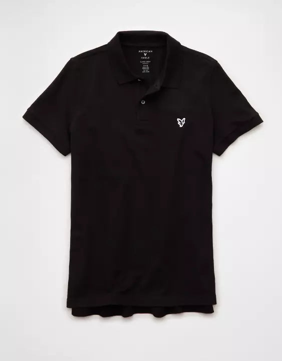 American Eagle AE Lived-In Slim Fit Pique Polo Shirt