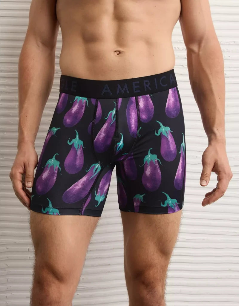 American Eagle AEO Men's Eggplants 6″ Flex Boxer Brief
