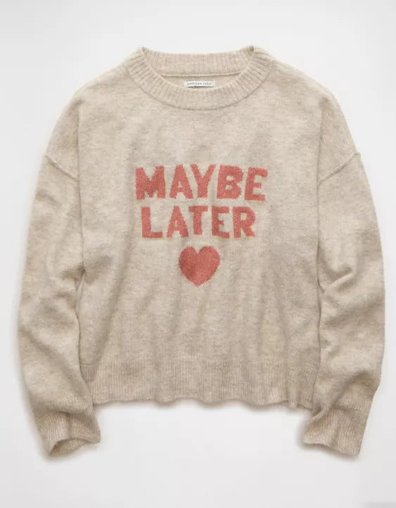 American Eagle AE Whoa So Soft Valentine's Day Sweater