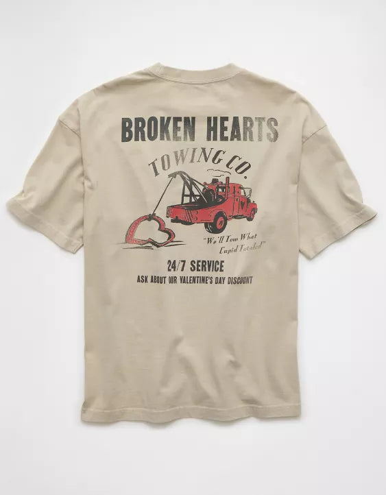 American Eagle AE Boxy Valentine's Day Graphic T-Shirt