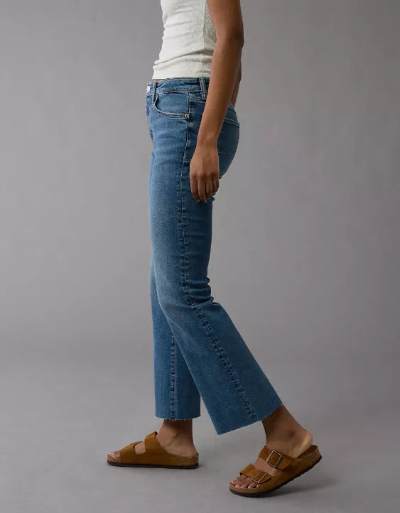 American Eagle AE Next Level High-Waisted Kick Bootcut Crop Jean