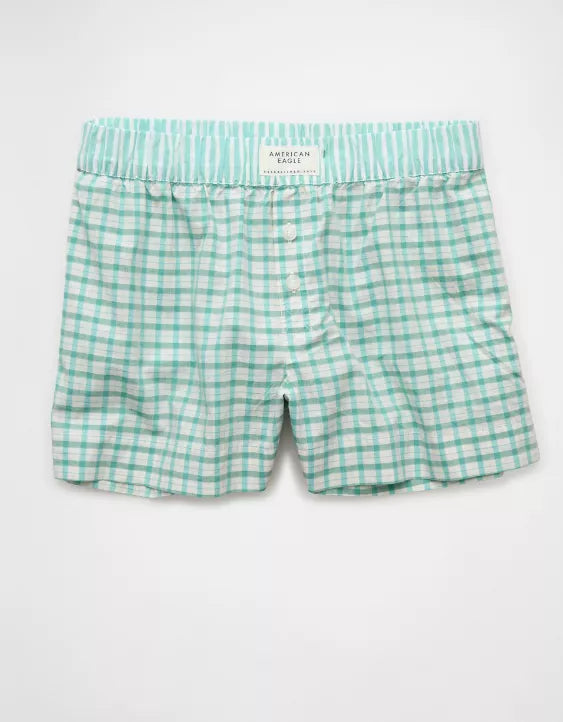 American Eagle AE Plaid Boxer Sleep Short