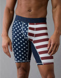American Eagle AEO Men's USA Stars & Stripes 8″ Flex Boxer Brief