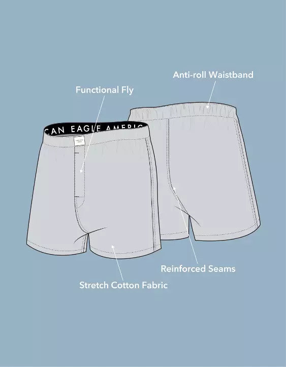 American Eagle AEO Men's Satin Pocket Boxer Short