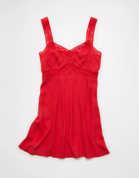 American Eagle AE Lace Slip Mini Dress