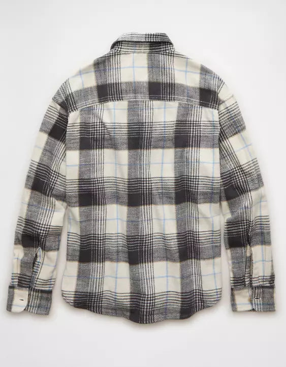 American Eagle AE Boxy Flannel Shirt