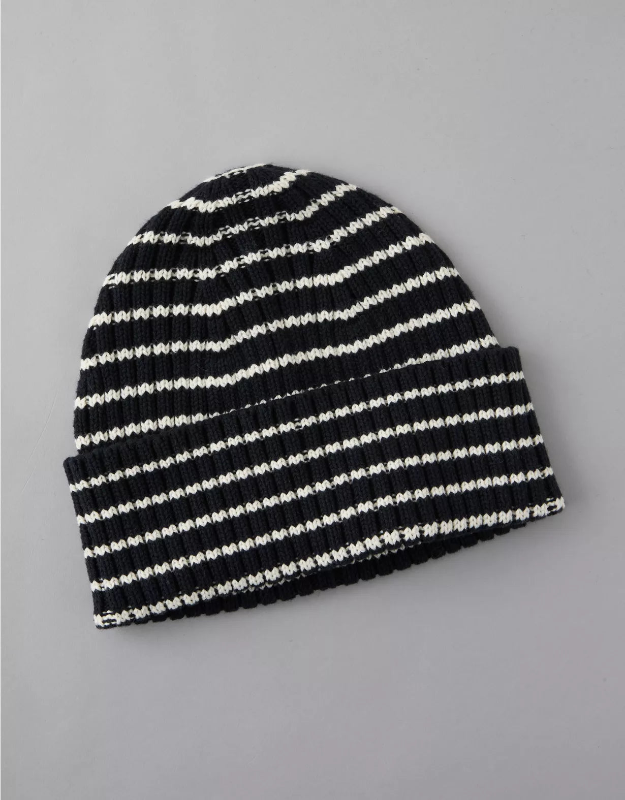 American Eagle AE Striped Ribbed Beanie