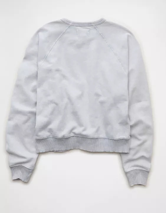 American Eagle AE Cropped Raglan Sweatshirt