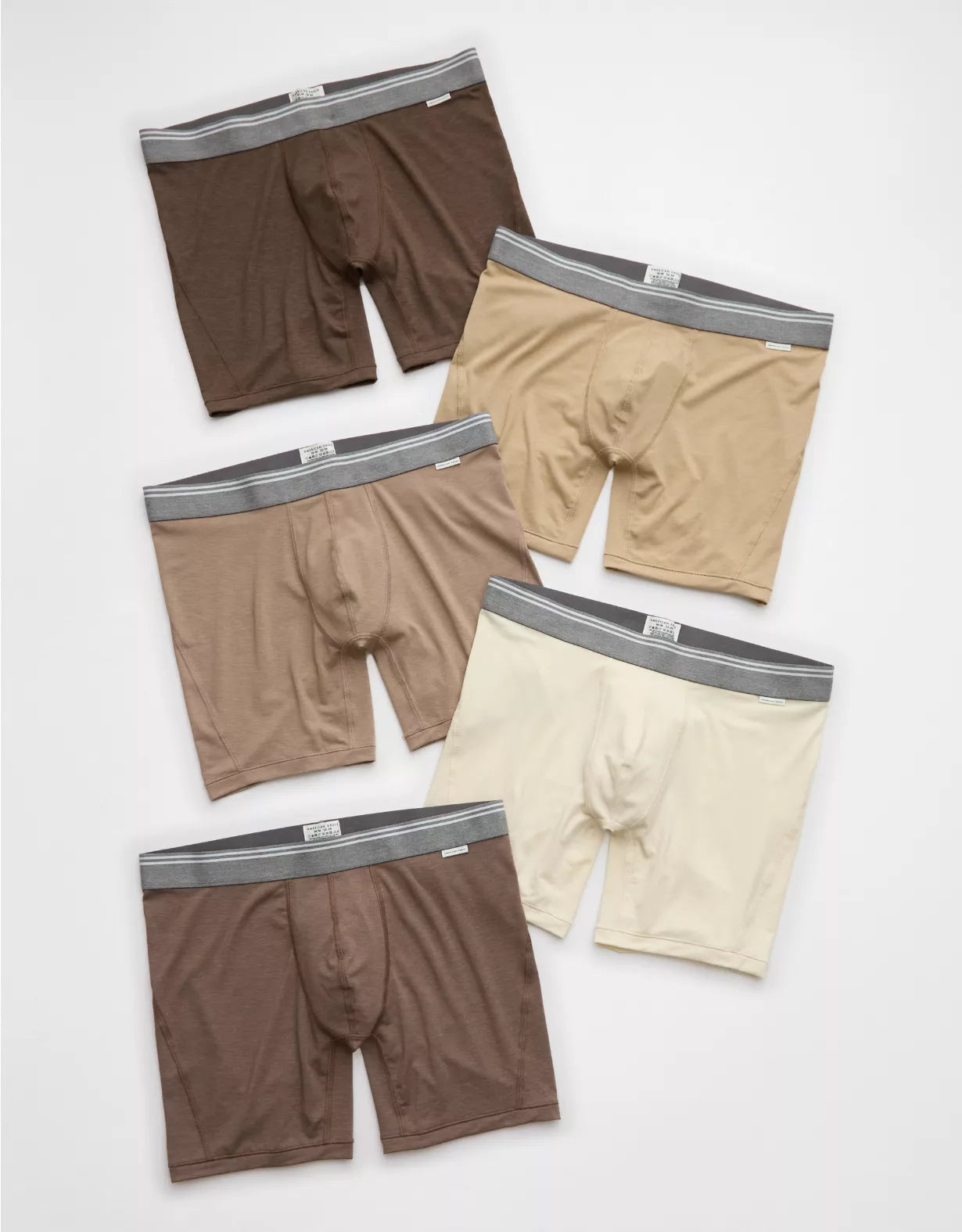 American Eagle AEO Men's 6″ Ultra Soft Boxer Brief 5-Pack