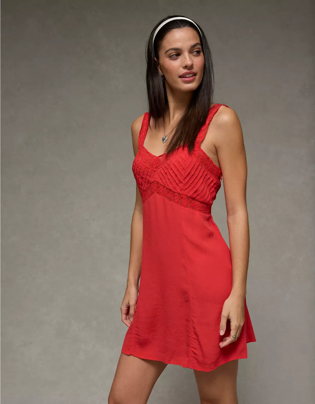 American Eagle AE Lace Slip Mini Dress