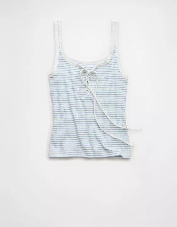American Eagle AE Lace-Up Tank Top