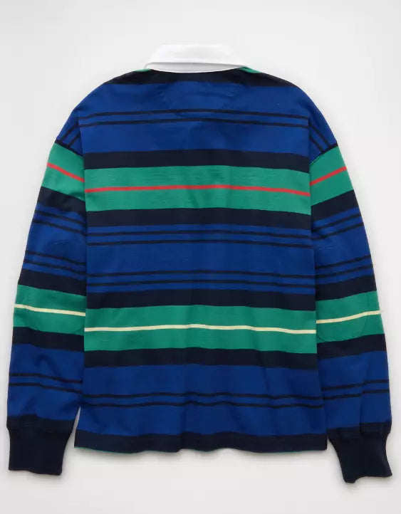 American Eagle AE Striped Rugby