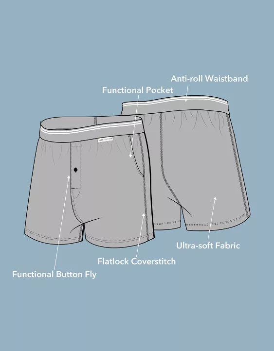 American Eagle AE Men's Hot Dogs Ultra Soft Pocket Boxer Short