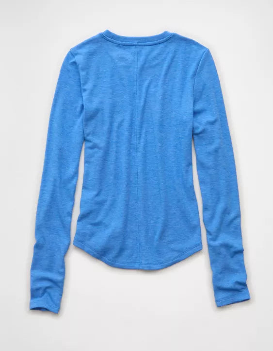 American Eagle AE Long Sleeve Cozy Crew Neck T-Shirt