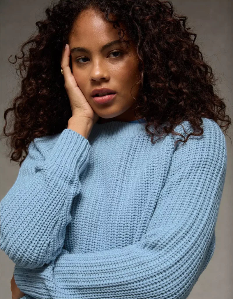 American Eagle AE Crew Neck Raglan Sweater