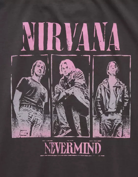 American Eagle AE Boxy Nirvana Graphic T-Shirt