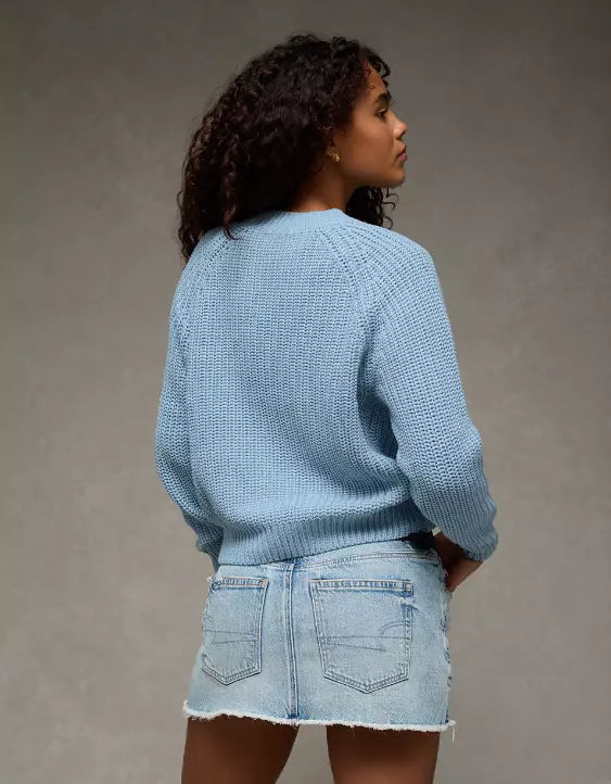 American Eagle AE Crew Neck Raglan Sweater